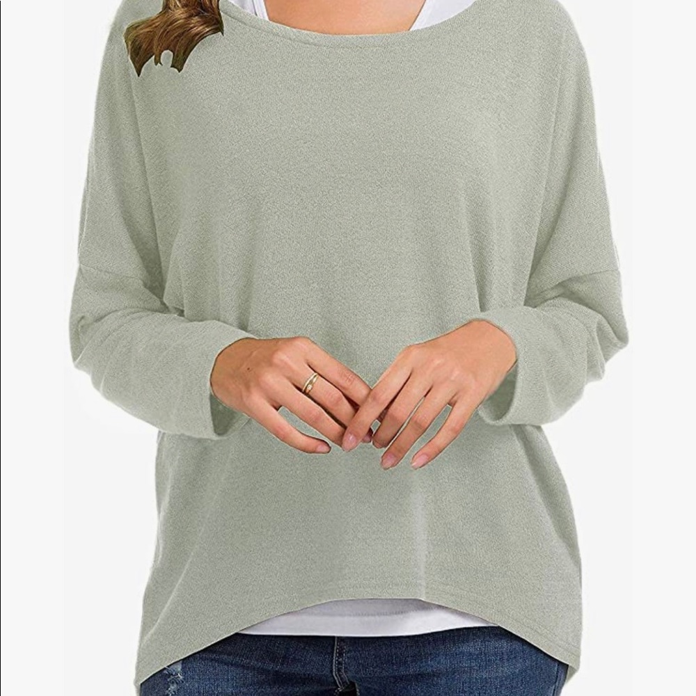 UGET Women's Oversized Baggy Tops Loose Fitting Pullover Casual Sweater